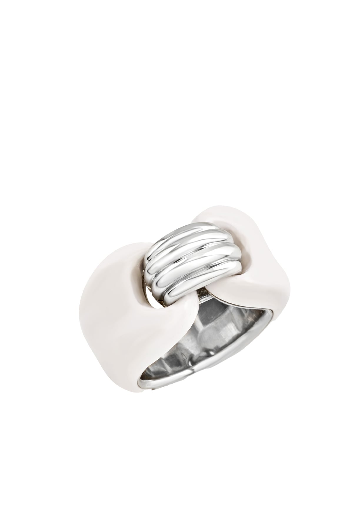 Chantecler Capriness band ring marine mesh silver and bioresin kogolong