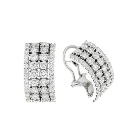 White gold 1-row earrings with brilliants