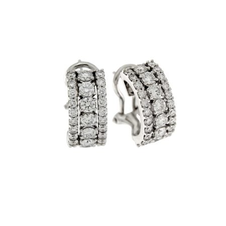 1 ROW WHITE GOLD GRIFFE EARRINGS WITH BRILLIANTS