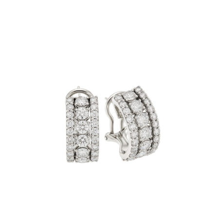 1 ROW WHITE GOLD GRIFFE EARRINGS WITH BRILLIANTS