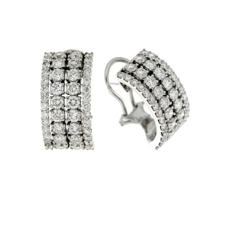 White gold 1-row earrings with brilliants