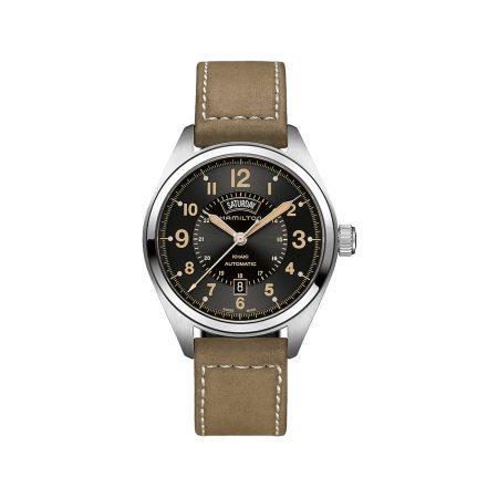 KHAKI FIELD DAY DATE AUTO QUADRANTE NERO 42 MM