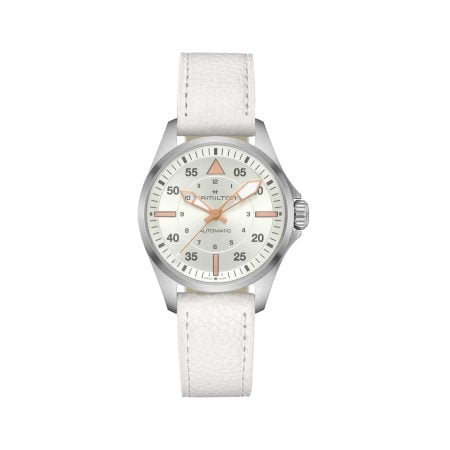 KHAKI AVIATION PILOT AUTO SILVER DIAL 36 MM