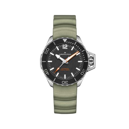 KHAKI NAVY FROGMAN AUTO QUADRANTE NERO 41 MM