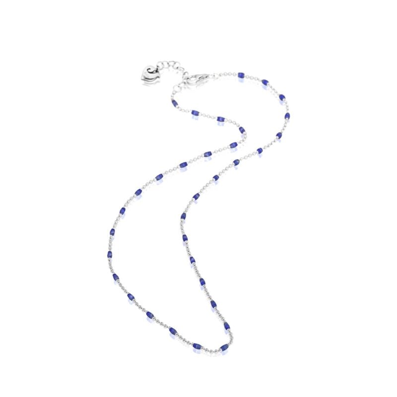CATENA ET VOILÀ IN ARGENTO E SMALTO BLU