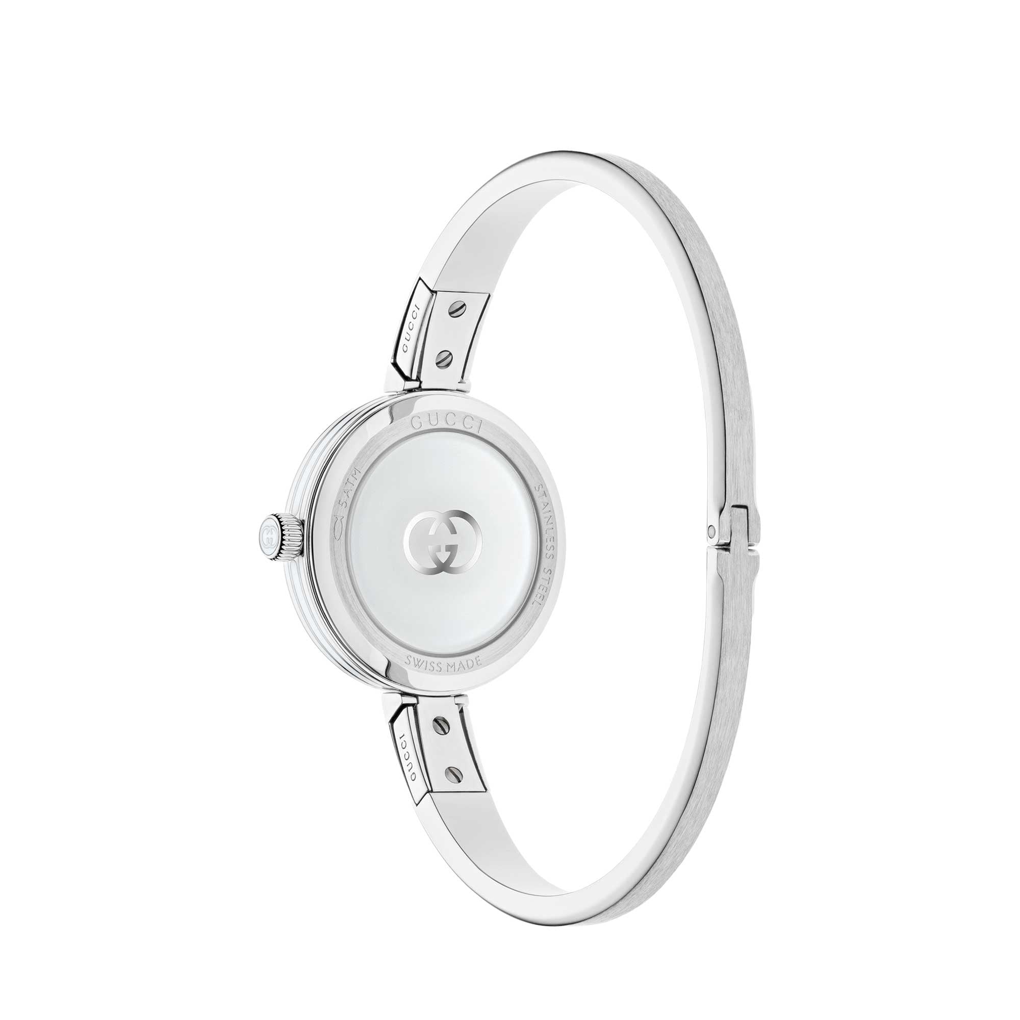 GUCCI Watch 24 mm stainless steel case pink guilloché dial - Image 3