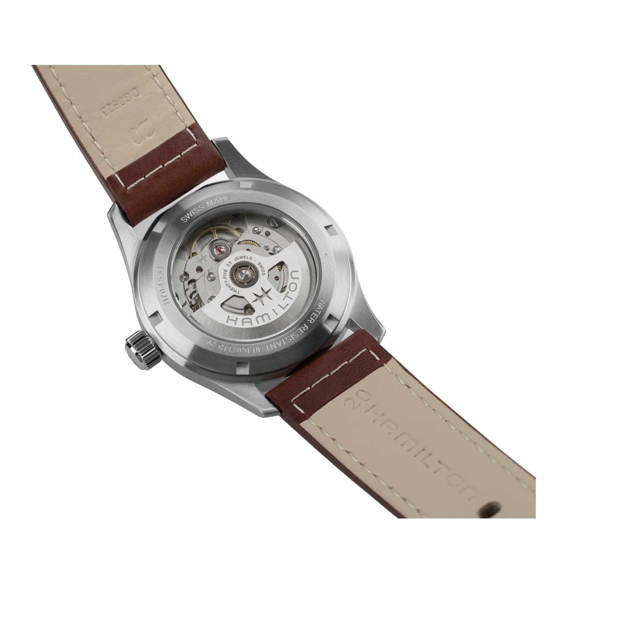 KHAKI FIELD AUTO 38 MM QUADRANTE BLU CINTURINO IN PELLE - Image 3