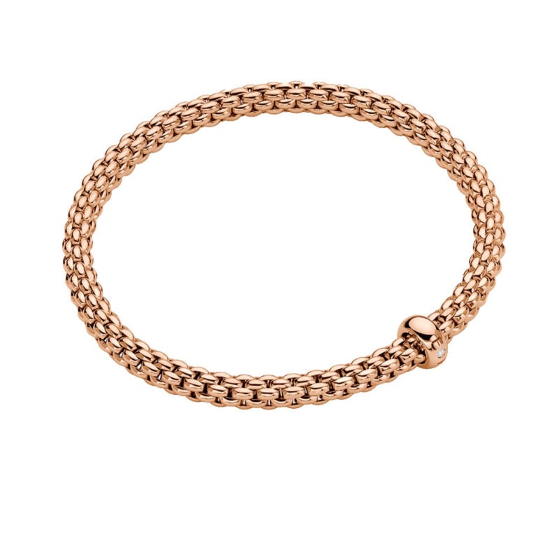 Bracciale Flex’it oro rosa brillante bianco