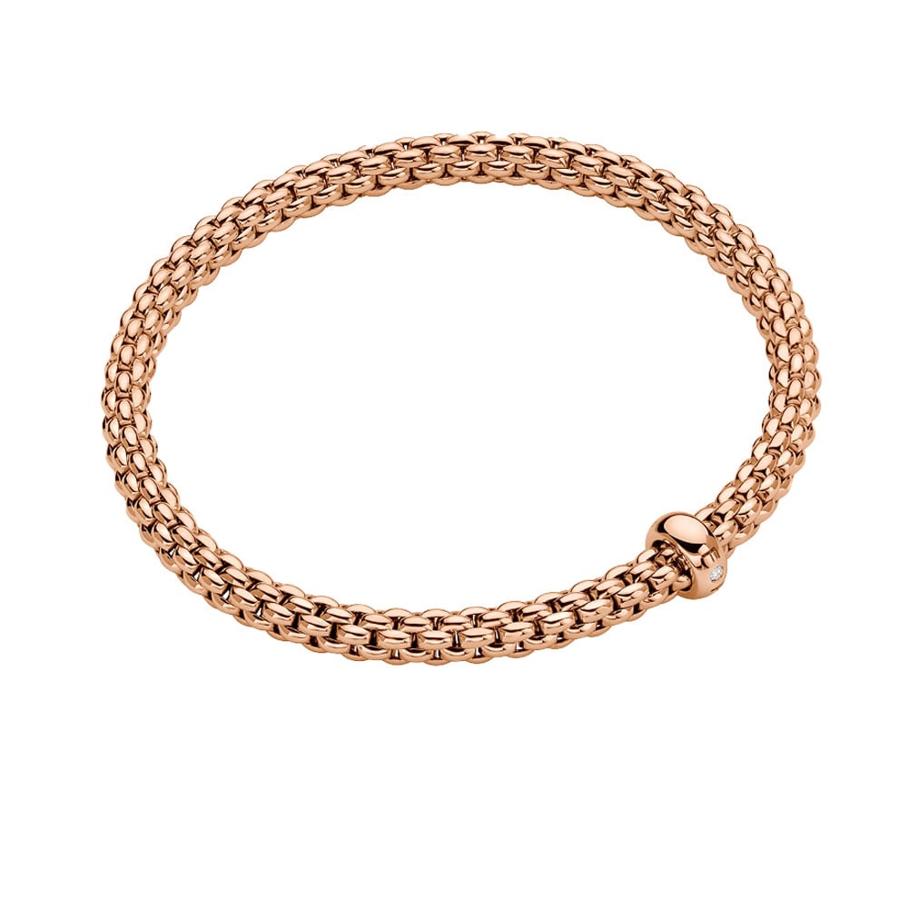 Bracciale Flex’it oro rosa brillante bianco