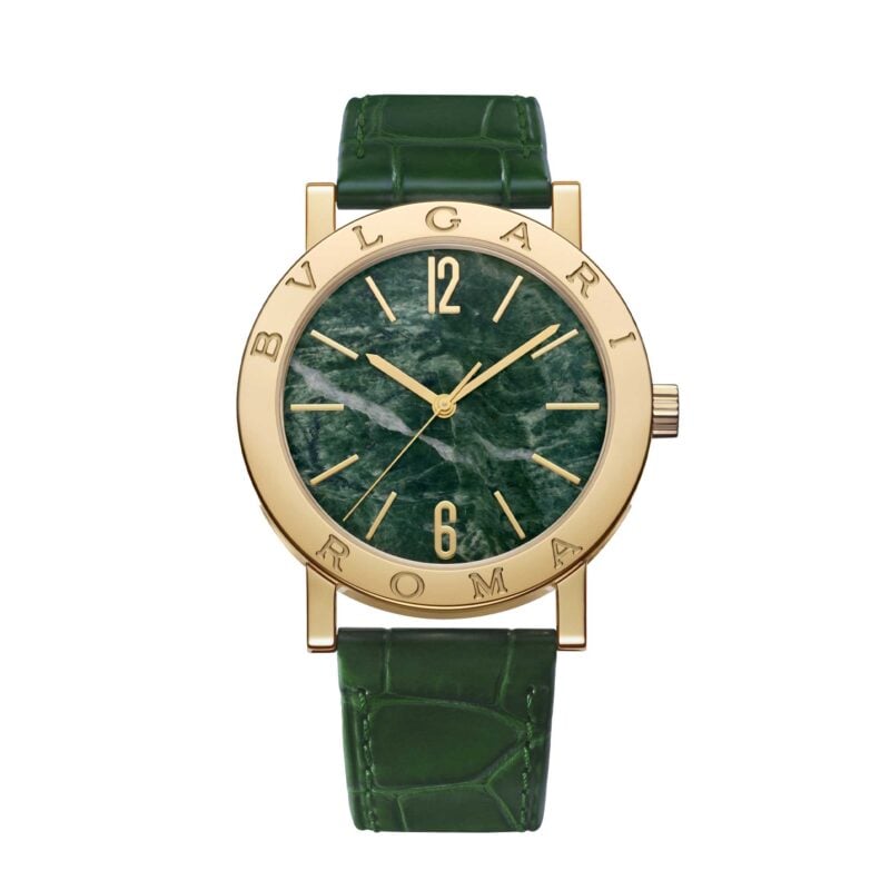 Orologio Bvlgari Bvlgari 50th Anniversary Limited Edition 36 MM quadrante in marmo verde Alpi