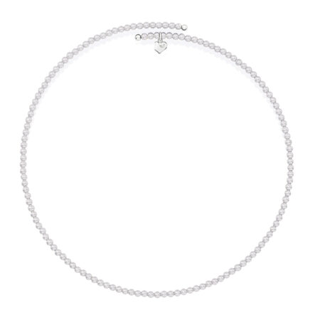 Chocker Chantecler white paste and silver