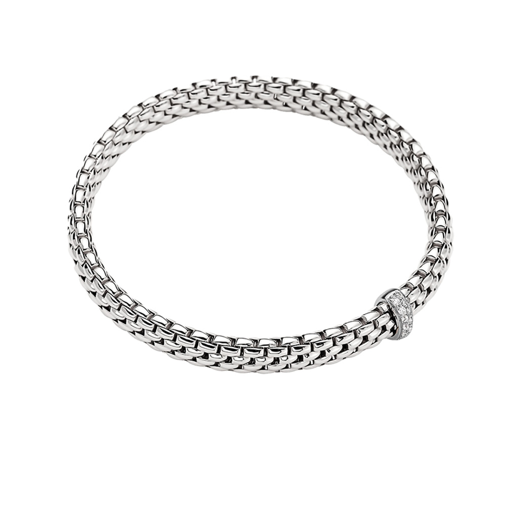 Bracciale Vendôme Flex’it oro bianco e rondella diamanti
