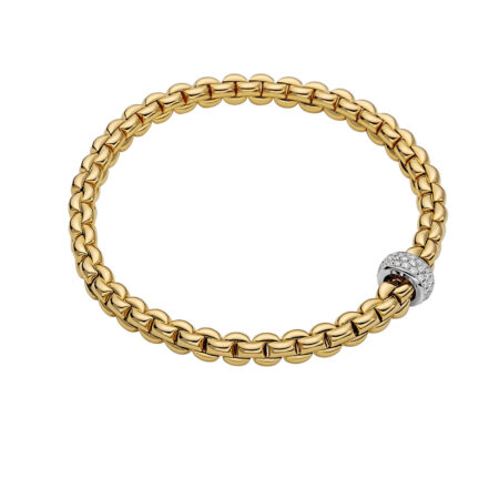 Bracciale Eka oro giallo e pavé di diamanti