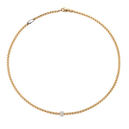 Collana Eka Flex’it oro giallo e pavé di diamanti
