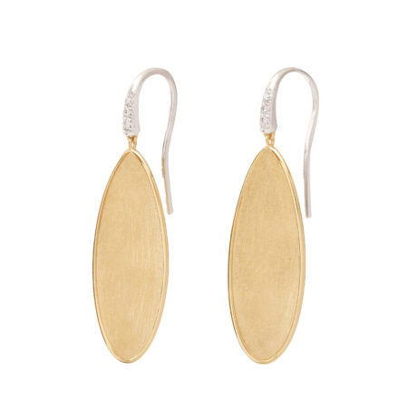 Orecchini Lunaria pendenti foglie d’oro ritorte