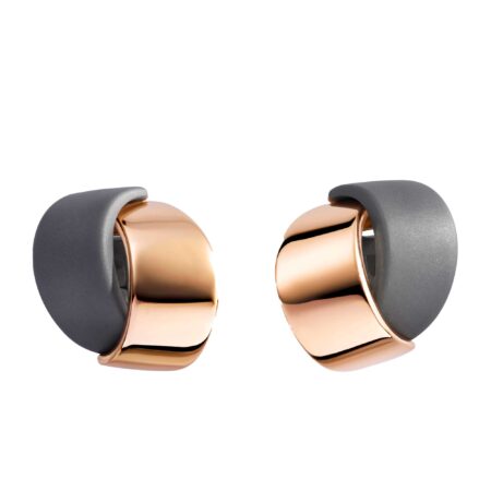 Orecchini Titanio e oro rosa 18k