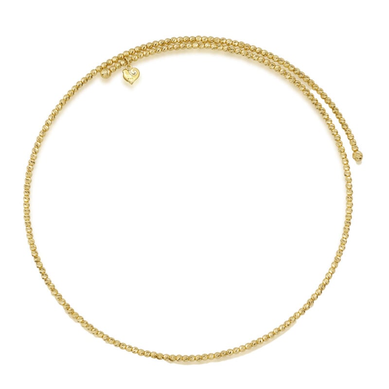 CHOKER ET VOILÀ SFERE DIAMANTATE ARGENTO DORATO