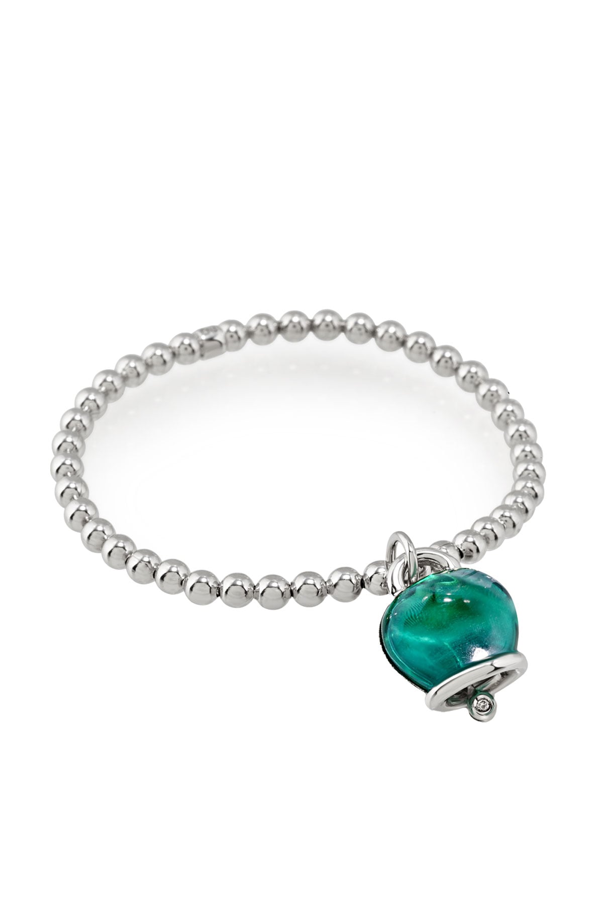 Bracciale Et voilà Argento Campanella media resina verde Paraiba