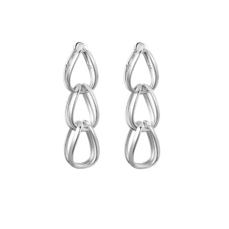 Orecchini Pendenti Catena Maglia Larga