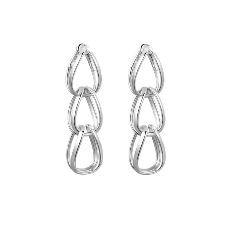 Orecchini Pendenti Catena Maglia Larga 