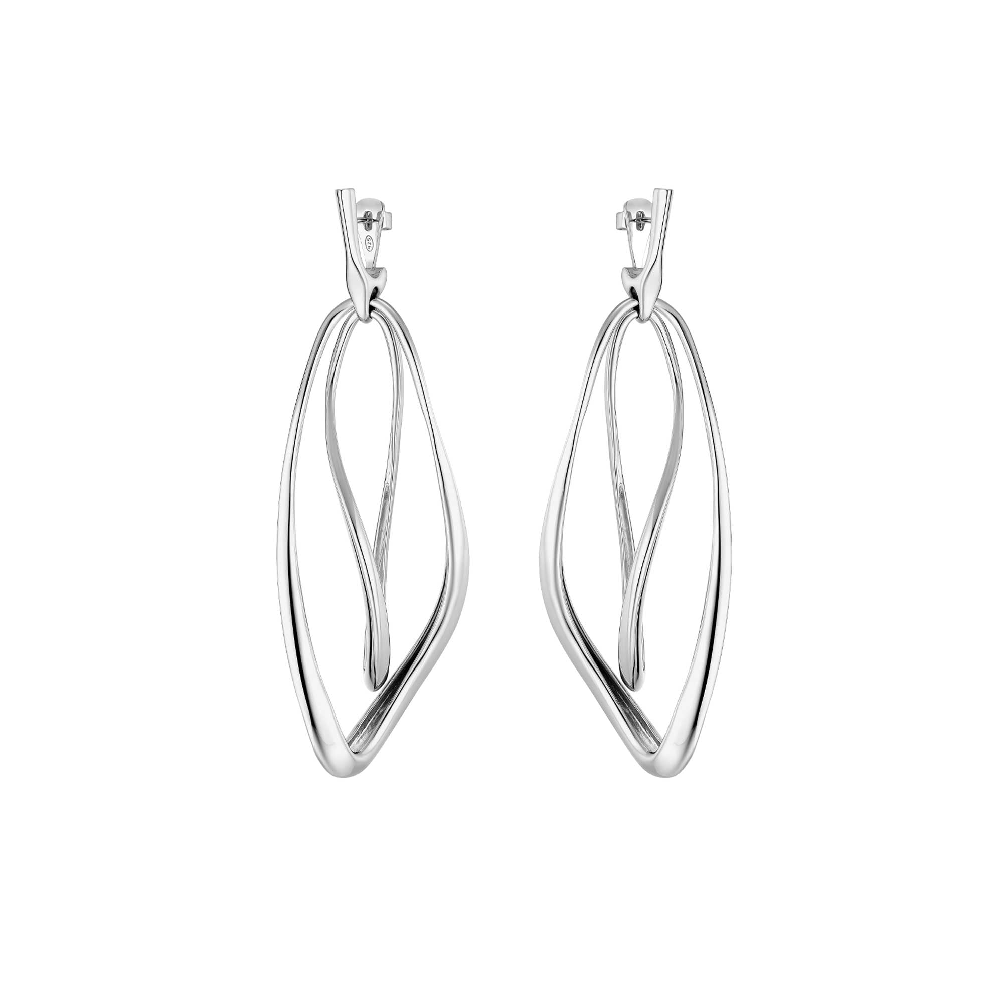 Orecchini Conversus Doppi Pendenti Argento