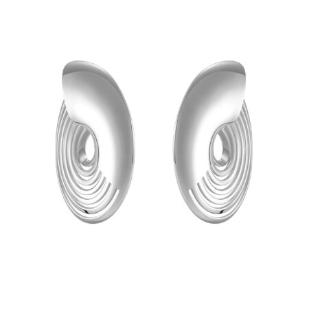 Orecchini semicerchio a lobo argento