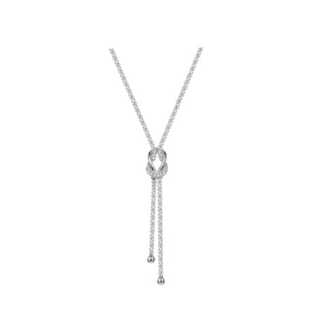 Collana Foedus catenina sottile nodo centrale argento