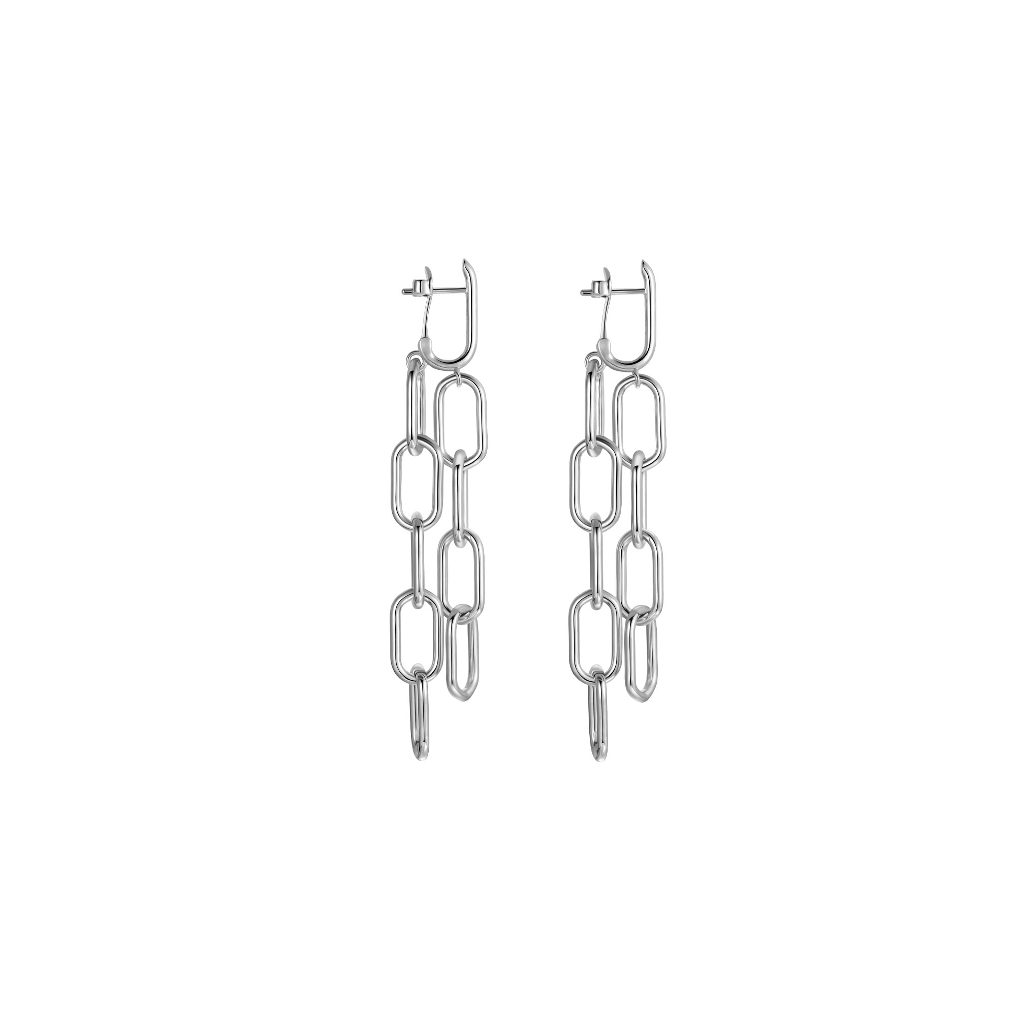 Orecchini Vinctum Pendenti con catena doppia piccola argento - immagine 2