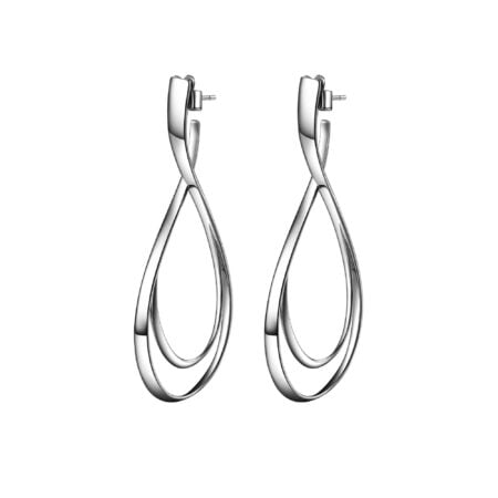 Orecchini Scripta Spirale incrociata argento