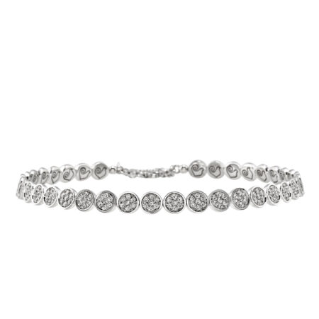 Choker Paillettes oro bianco diamanti taglio brillante pavé