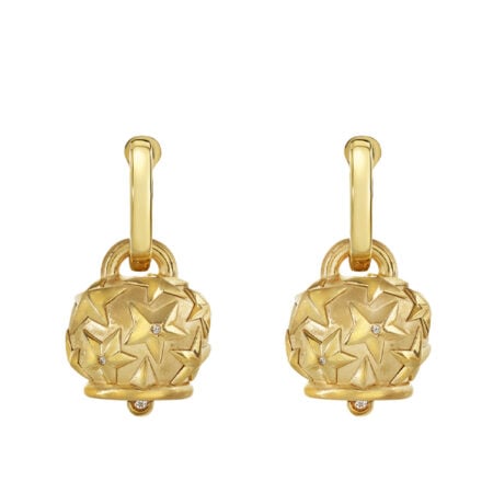 Orecchini Et Voilà Campanelle Argento Dorato Medi Stelle Sbalzate