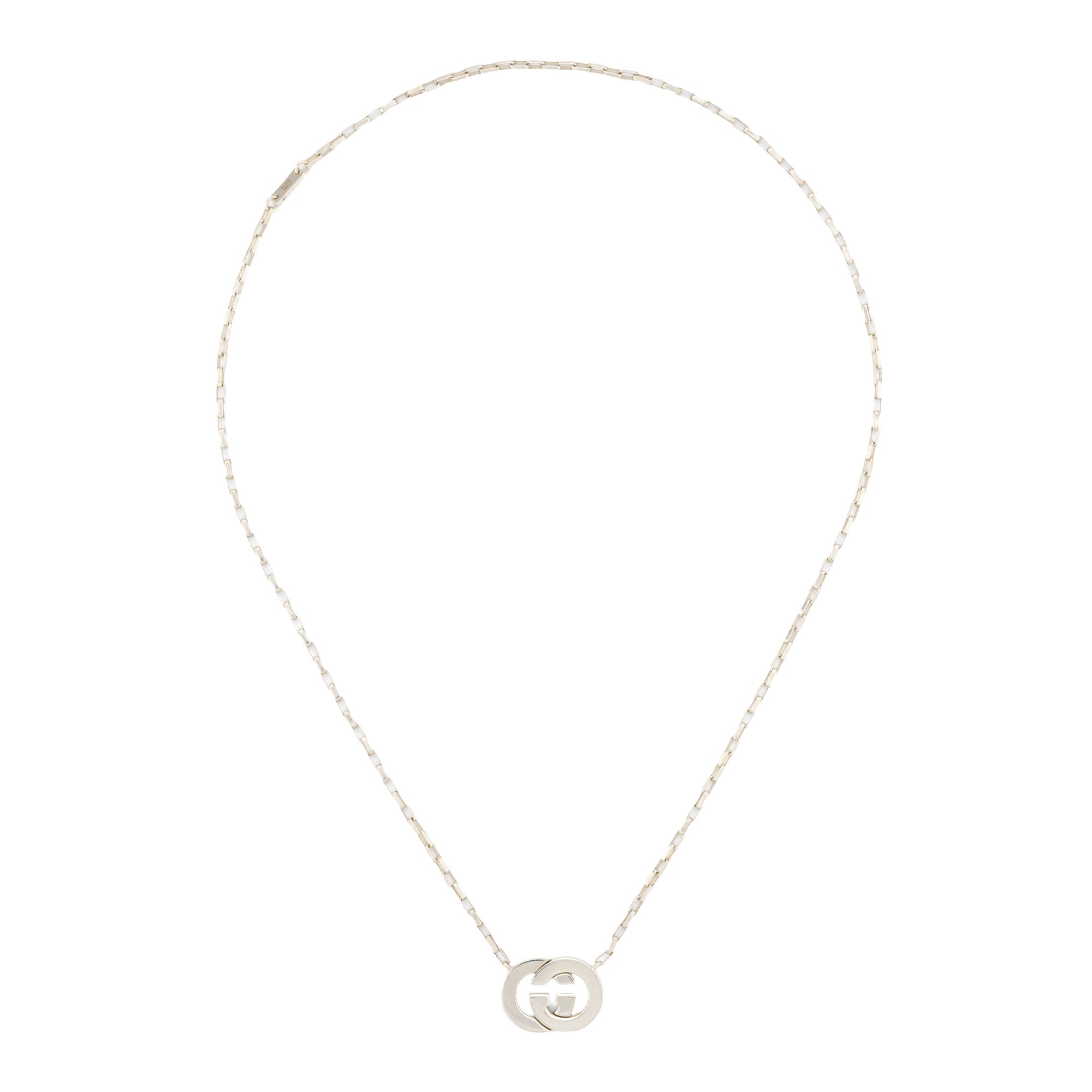Collana Gucci Interlocking con pendente GG CU OUT smaltato - immagine 4