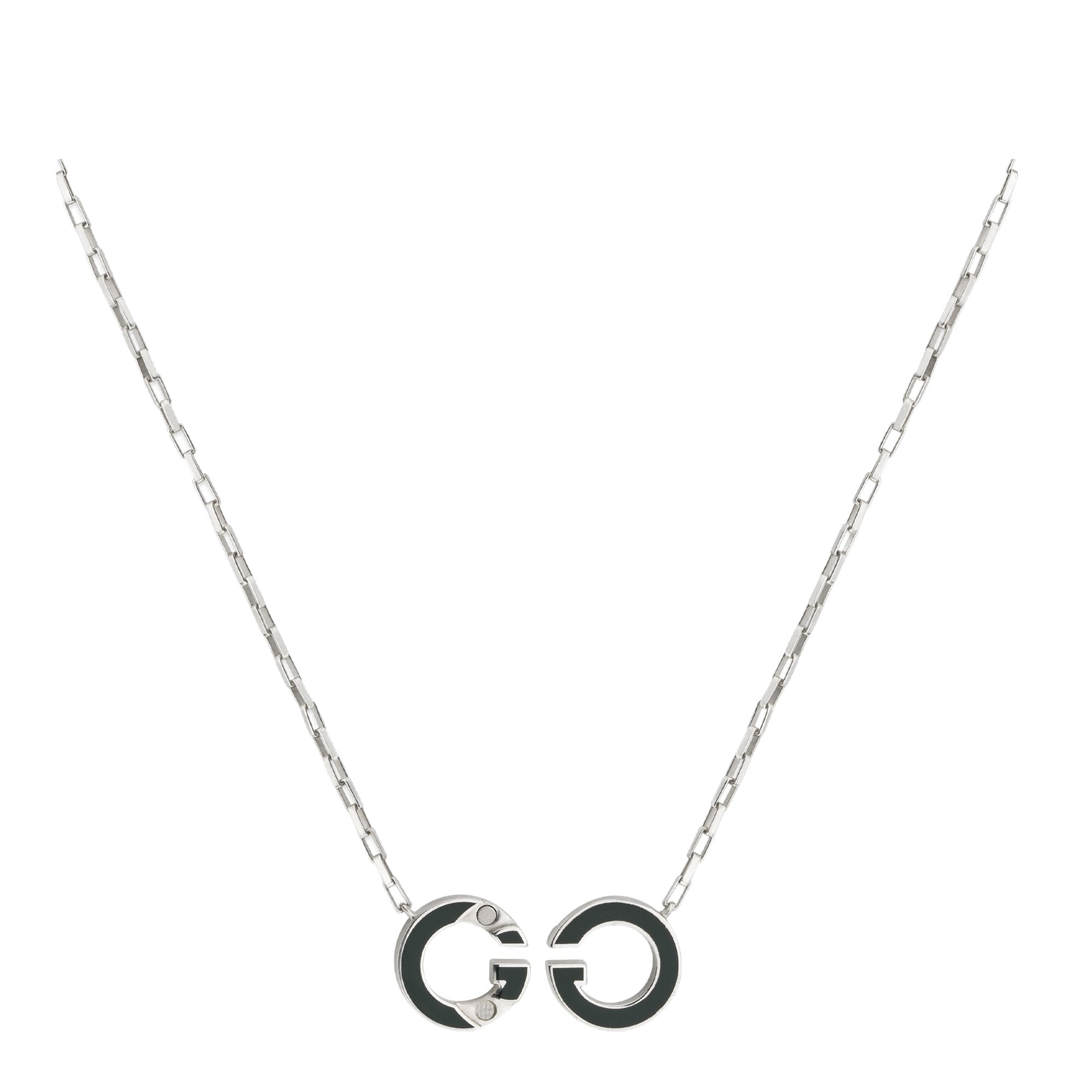 Collana Gucci Interlocking con pendente GG CU OUT smaltato - immagine 3