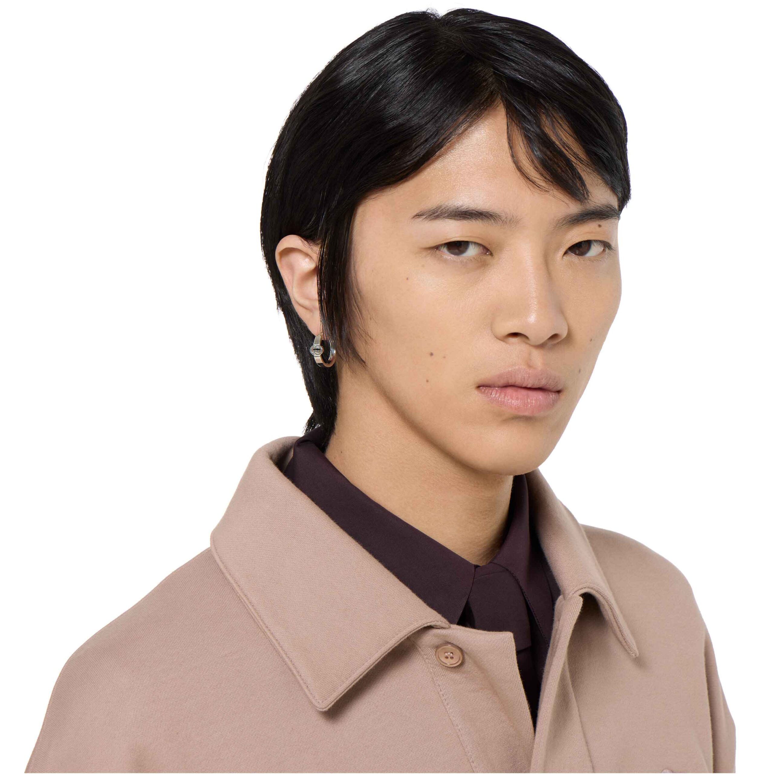 Interlocking pendant earrings in silver - Image 4