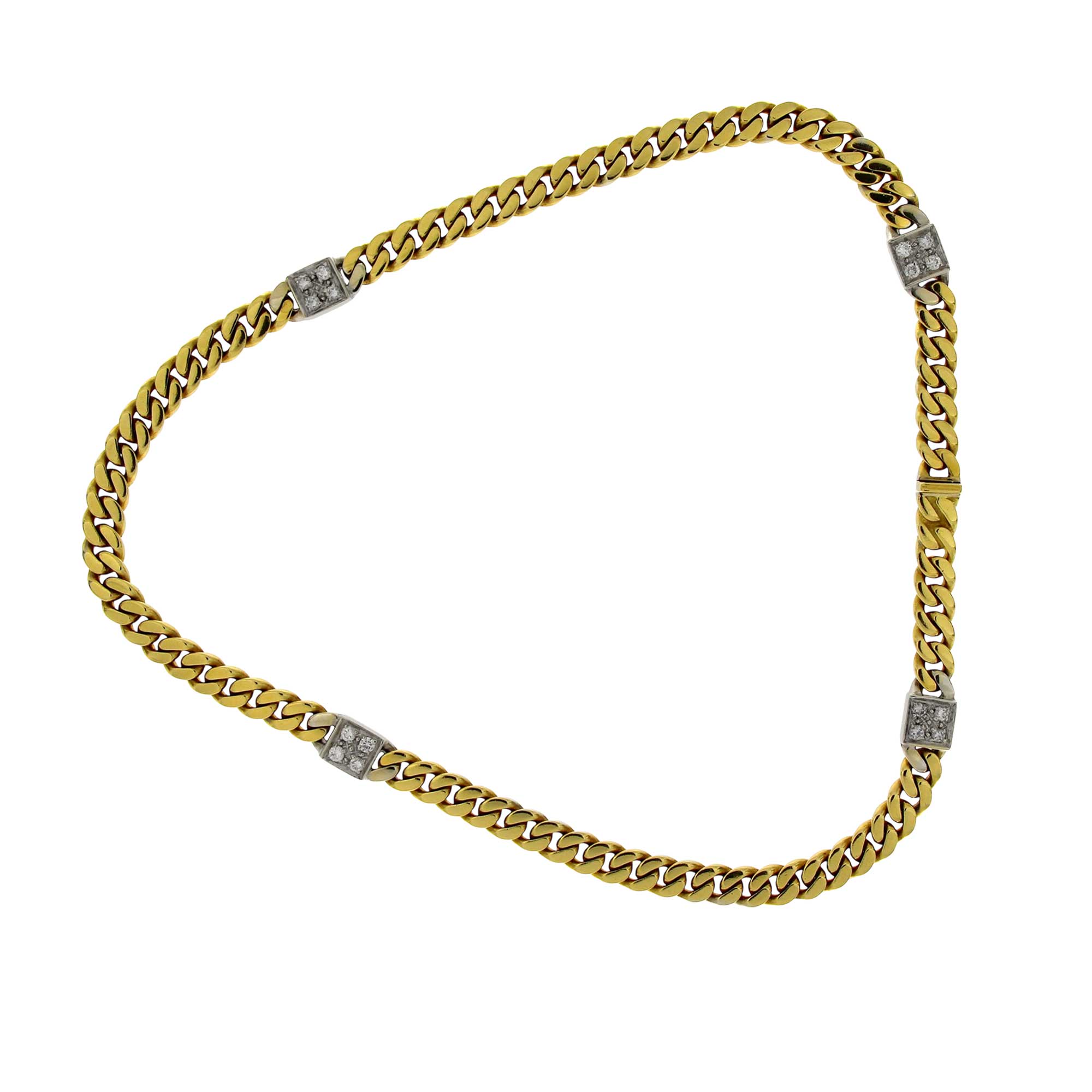 Collana Pomellato in oro giallo e brillanti 35 CM