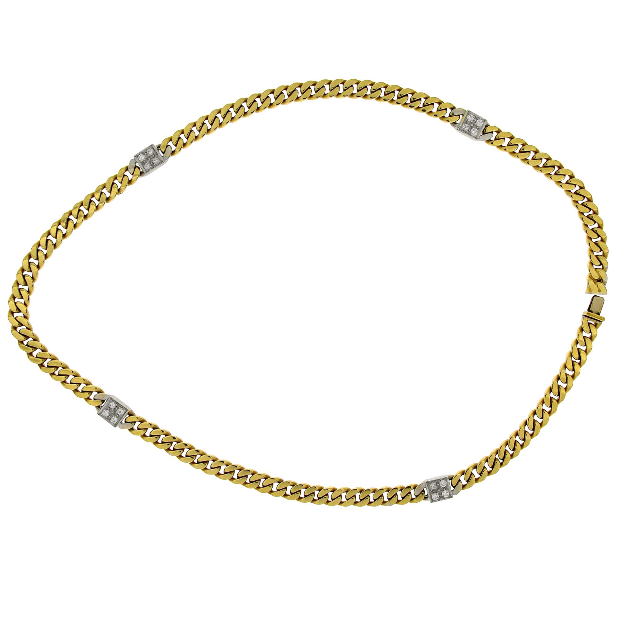 COLLANA POMELLATO IN ORO GIALLO E BRILLANTI 44 CM