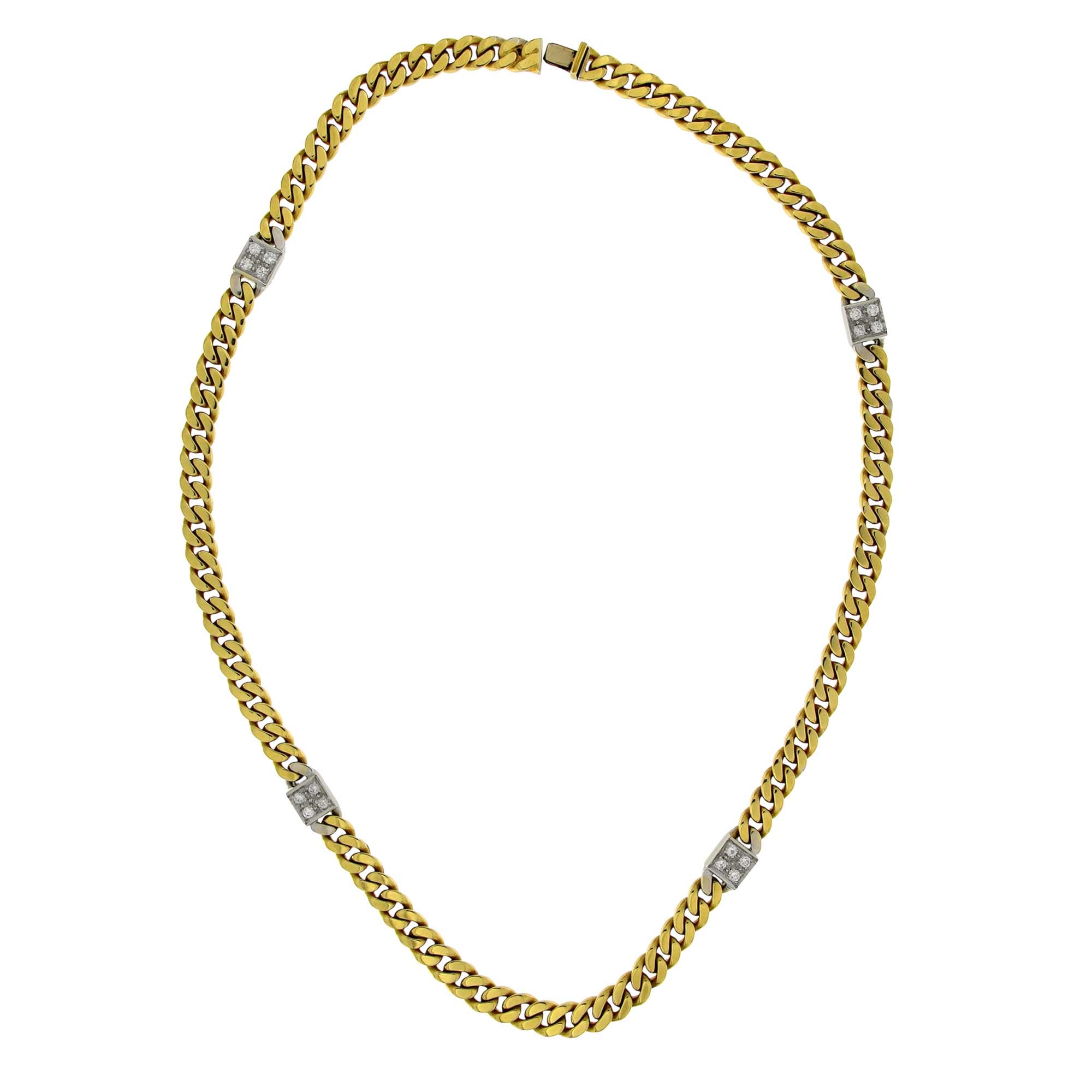 COLLANA POMELLATO IN ORO GIALLO E BRILLANTI 44 CM