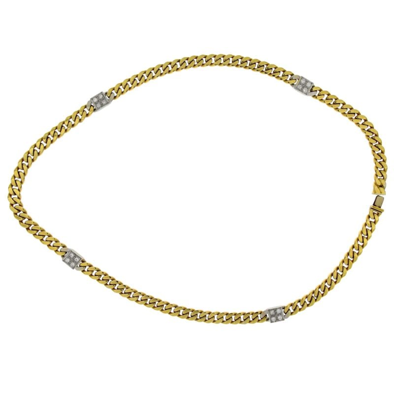 COLLANA POMELLATO IN ORO GIALLO E BRILLANTI 44 CM
