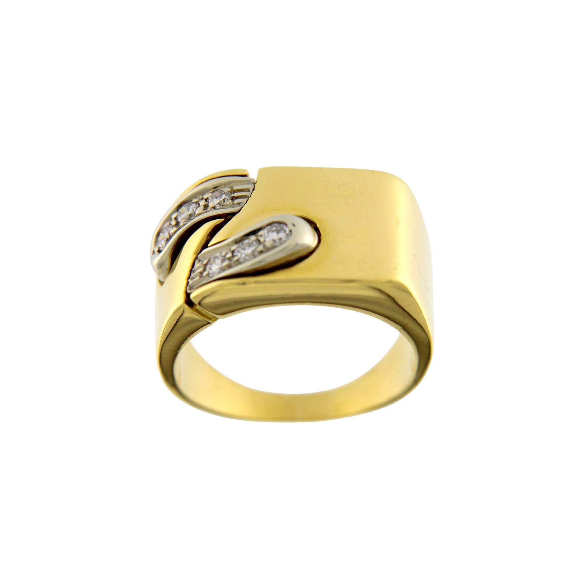 Yellow gold diamond ring - Image 2