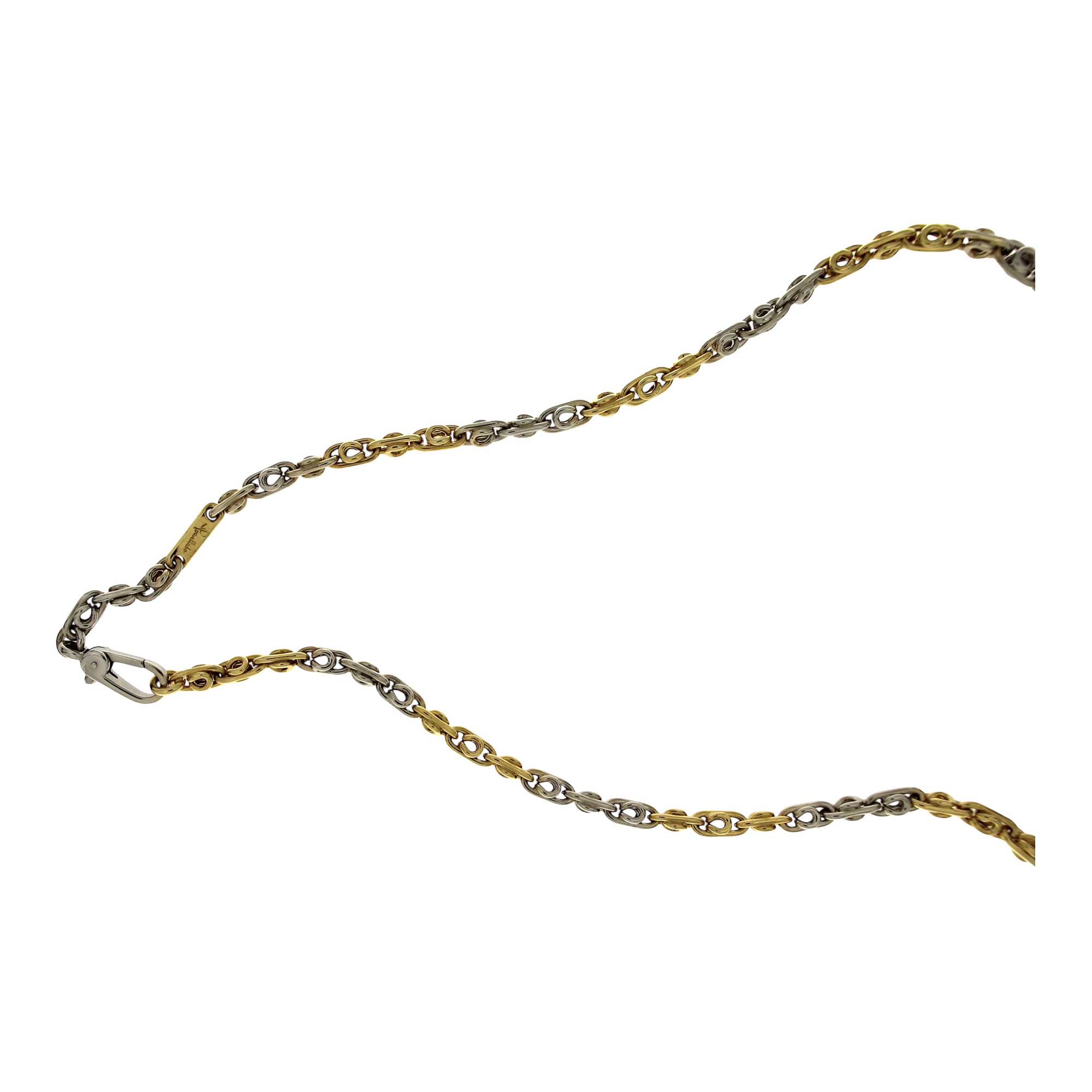 COLLANA LUNGA POMELLATO IN ORO GIALLO E BIANCO - immagine 2