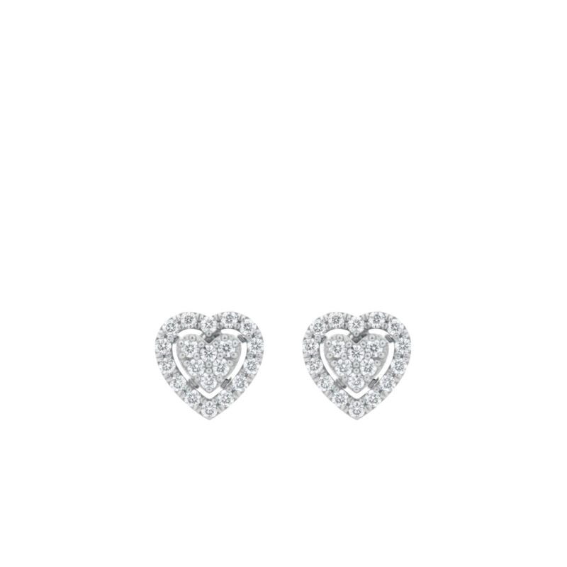 I GIOIELLI DEL SOLE ORECCHINI ORO ROSA CUORE BRILLANTI