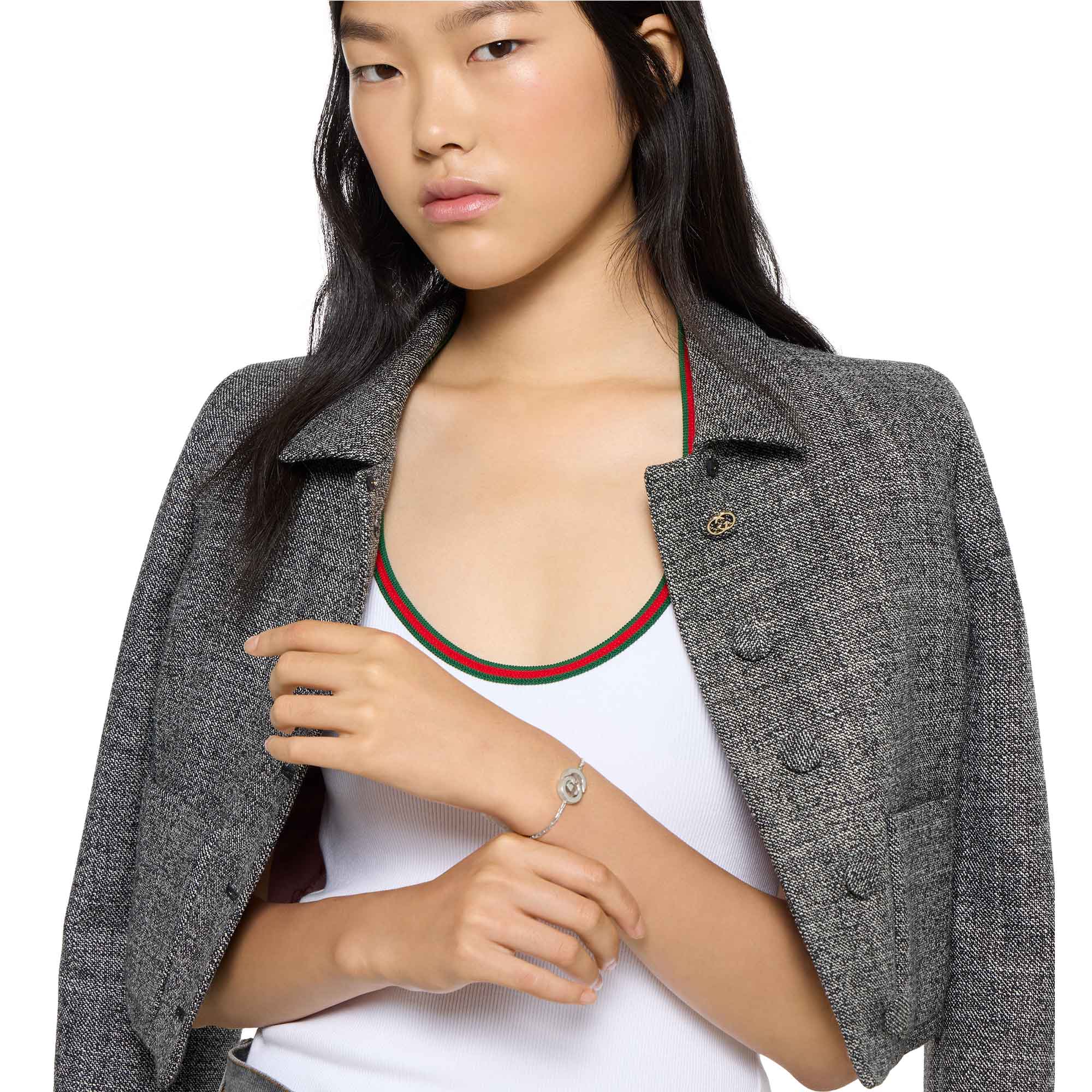 Gucci Interlocking silver charm bracelet - Image 3