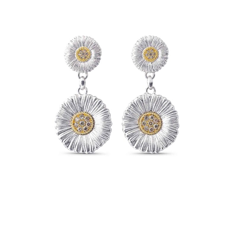 ORECCHINI BLOSSOM MARGHERITA ARGENTO E DIAMANTI